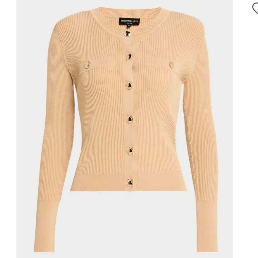 NWT$298 Generation Love Pennie Rib-Knit Cardigan Sweater Sz XL - Picture 4 of 16